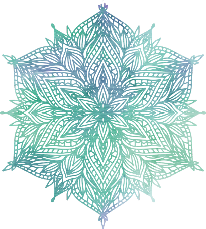 Covor vinil dormitor mandala turcoaz - TenStickers
