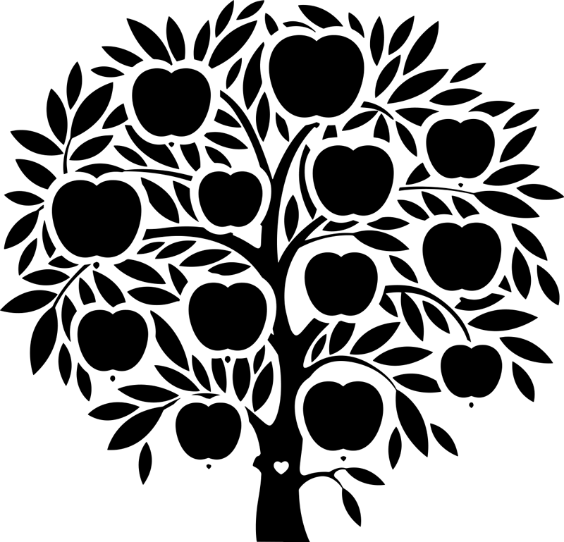 Covor vinil dormitor arbore genealogic nume - TenStickers