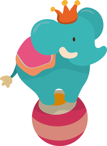 Covor de vinil pentru copii elefant echilibrat - TenStickers