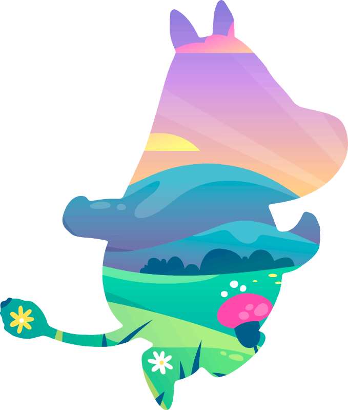 Covor de vinil pentru copii lumea moomin - TenStickers