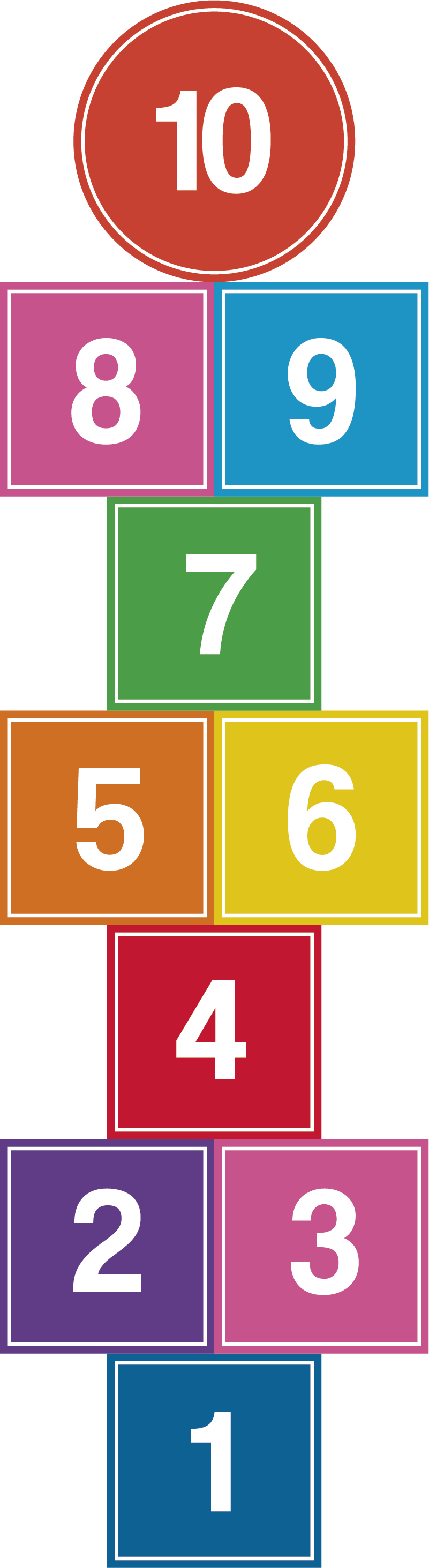 Covor de vinil jocuri sărituri colorate - TenStickers