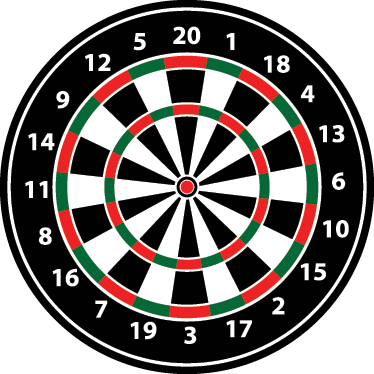 Covor de vinil jocuri țintă adezivă pentru darts - TenStickers