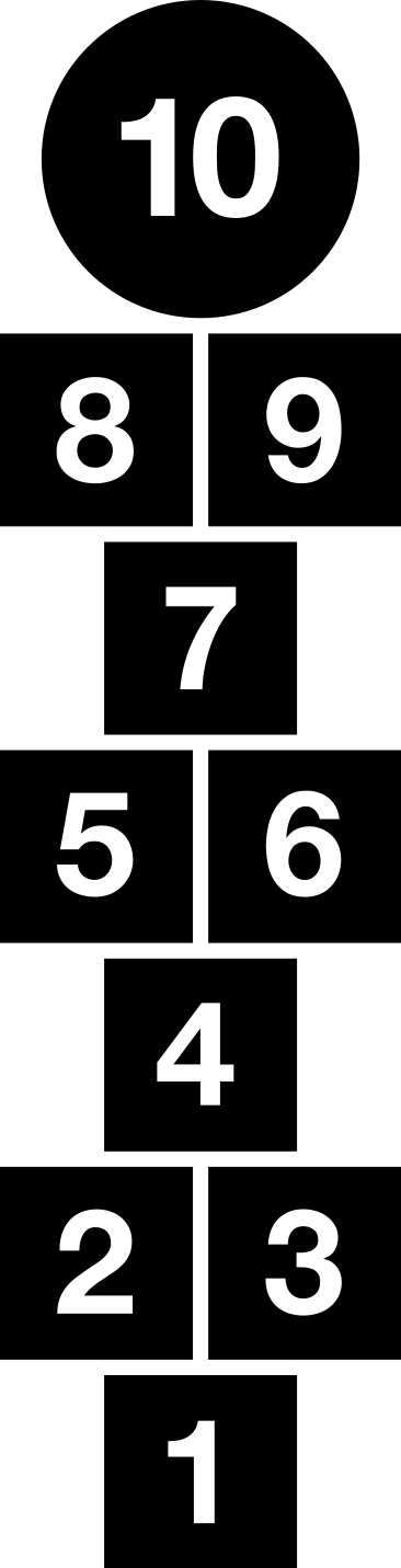 Covor de vinil jocuri pătrățele de sărituri - TenStickers