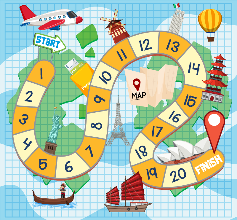 Covor de vinil jocuri hartă pentru jocuri de masă - TenStickers