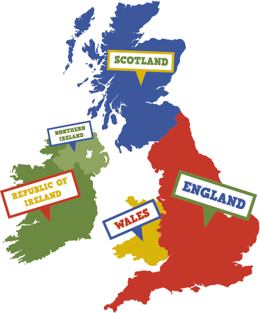 Covor de vinil harta lumii marea britanie colorată - TenStickers