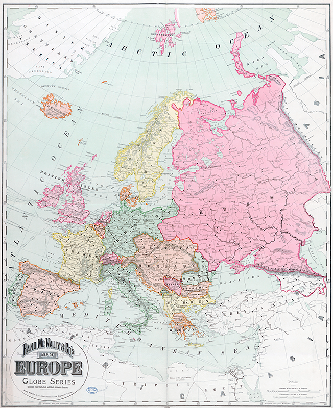 Covor de vinil harta lumii mapa europei 1900 - TenStickers