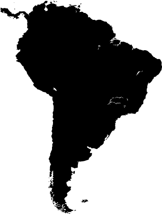 Covor de vinil harta lumii silueta americii de sud - TenStickers