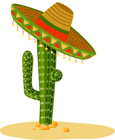 Covor de vinil pentru copii cu sombrero mexican - TenStickers