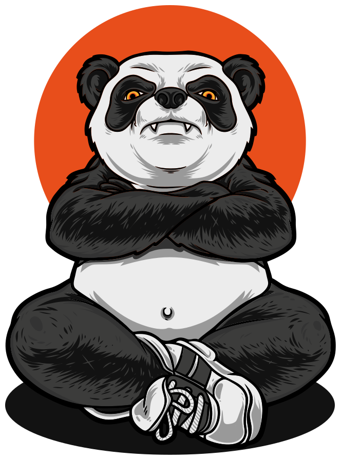 Covor de vinil pentru copii panda neastâmpărat - TenStickers