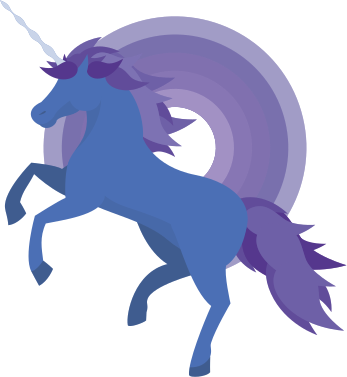 Covor de vinil pentru copii cu unicorni albaștri și mov - TenStickers