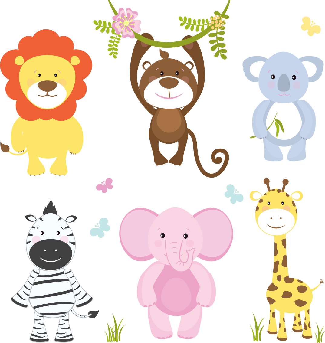 Covor de vinil pentru copii cu animale colorate - TenStickers