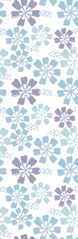 Covor de vinil pentru baie cu model floral pastelat - TenStickers