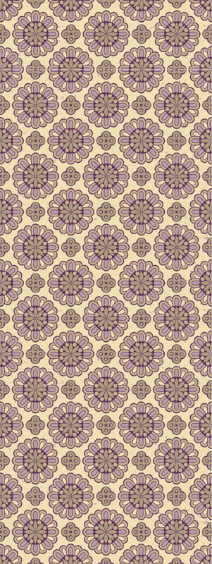 Covor de vinil pentru baie mandala etnică violetă - TenStickers