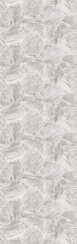 Covor de vinil pentru baie model hexagonal marmură aurie - TenStickers