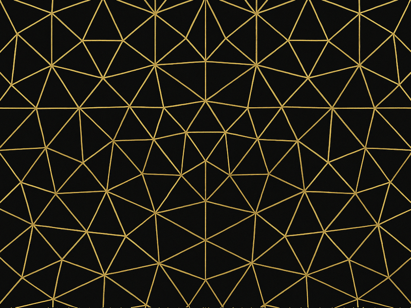 Covor de vinil geometric plasă geometrică aurie de noapte - TenStickers
