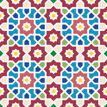 Covor de vinil pentru baie cu plăci hidraulice arabe - TenStickers