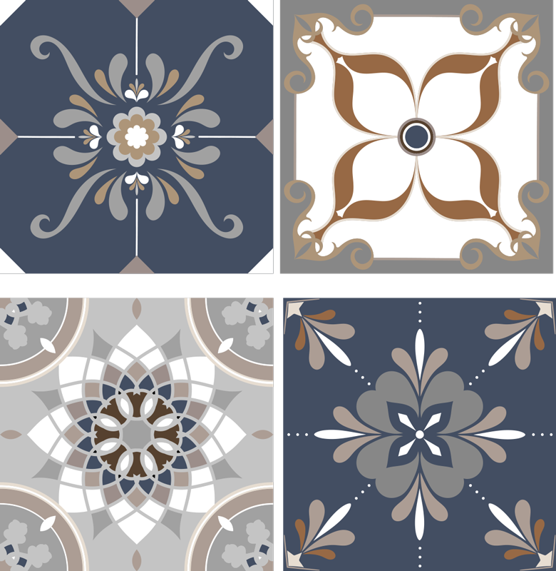 Covor de vinil pentru baie flori clasice - TenStickers