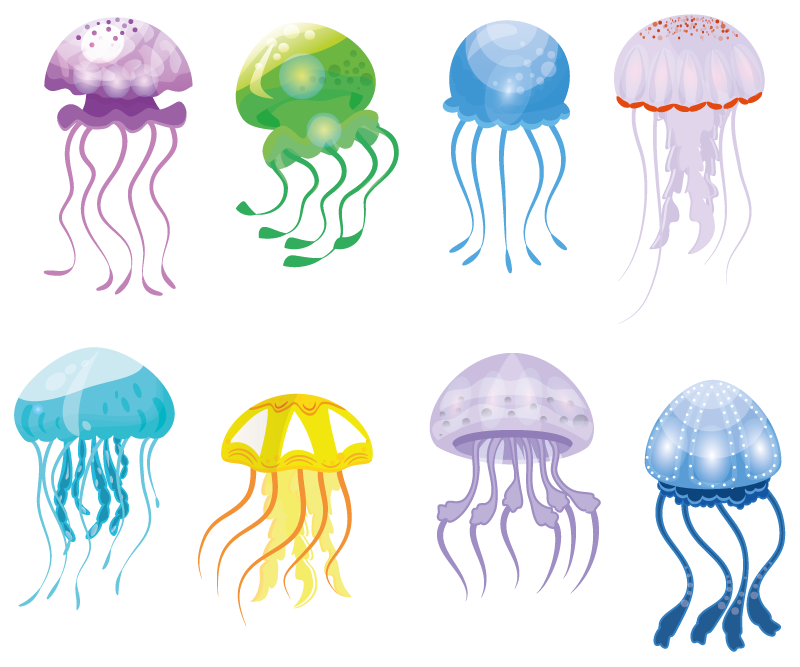 Covor de vinil pentru baie culori de meduză - TenStickers