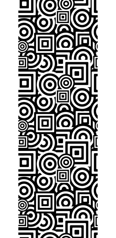 Covor de vinil pentru baie forme concentrice decorativ - TenStickers