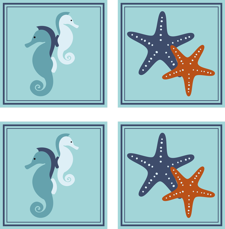Covor de vinil pentru baie stil marin - TenStickers