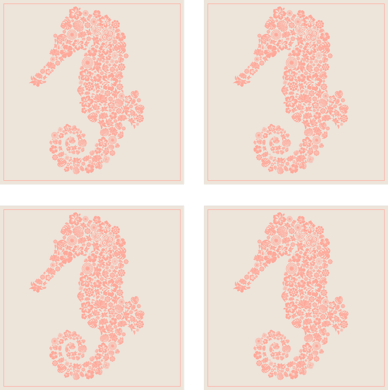 Covor de vinil pentru baie calcan floral - TenStickers