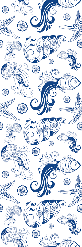 Covor de vinil pentru baie viață marină ornamentală - TenStickers