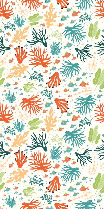 Covor de vinil pentru baie coral colorat - TenStickers