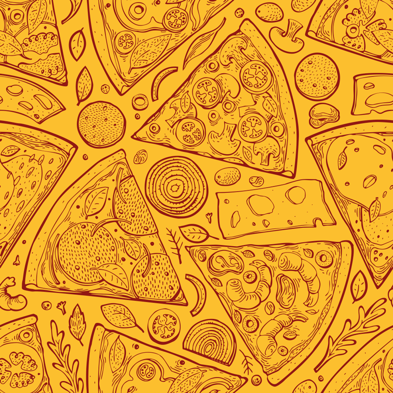 Covor de vinil pentru bucătărie cu icoane culinare italiene - TenStickers