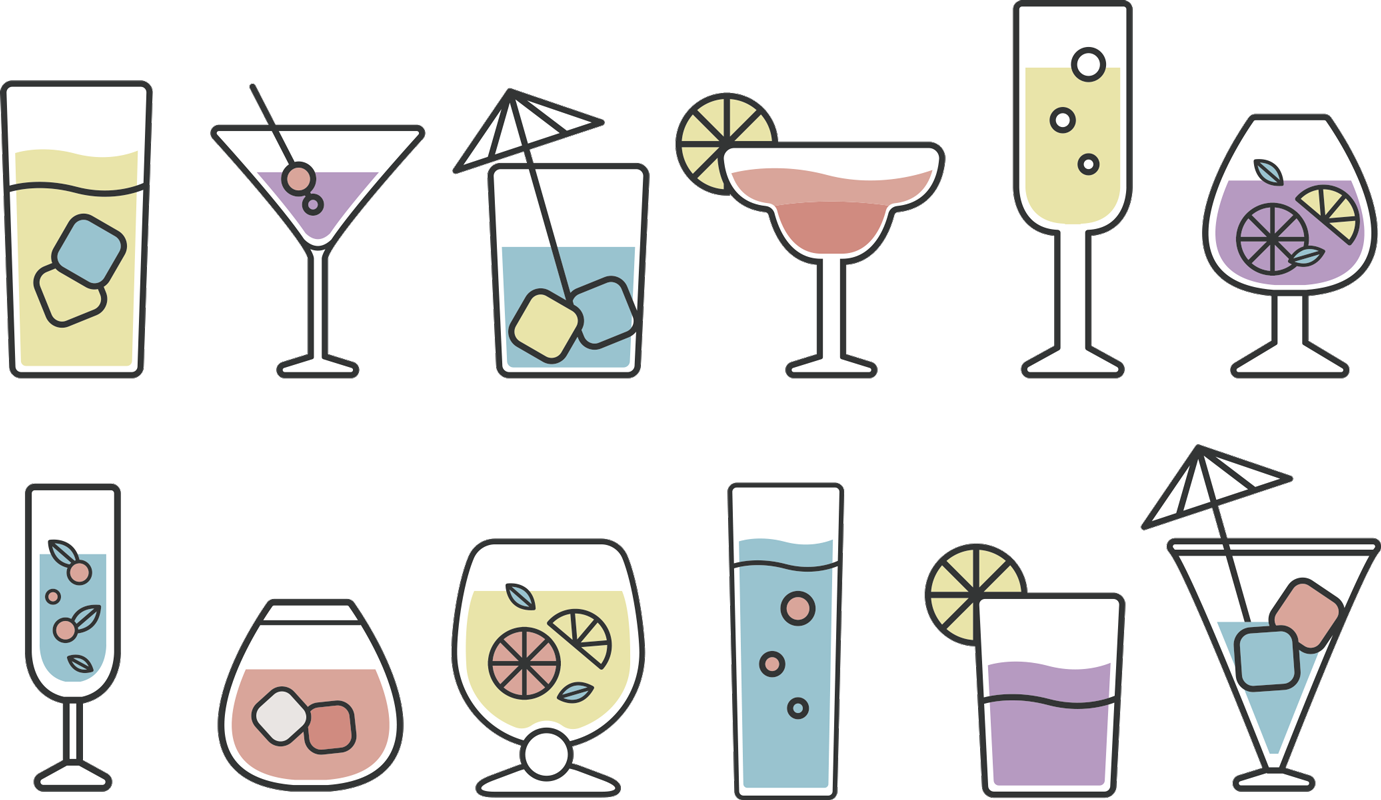 Covor de vinil pentru bucătărie autocolant cocktailuri - TenStickers