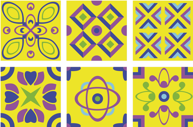Covor de vinil pentru bucătărie simetrii psihedelice - TenStickers