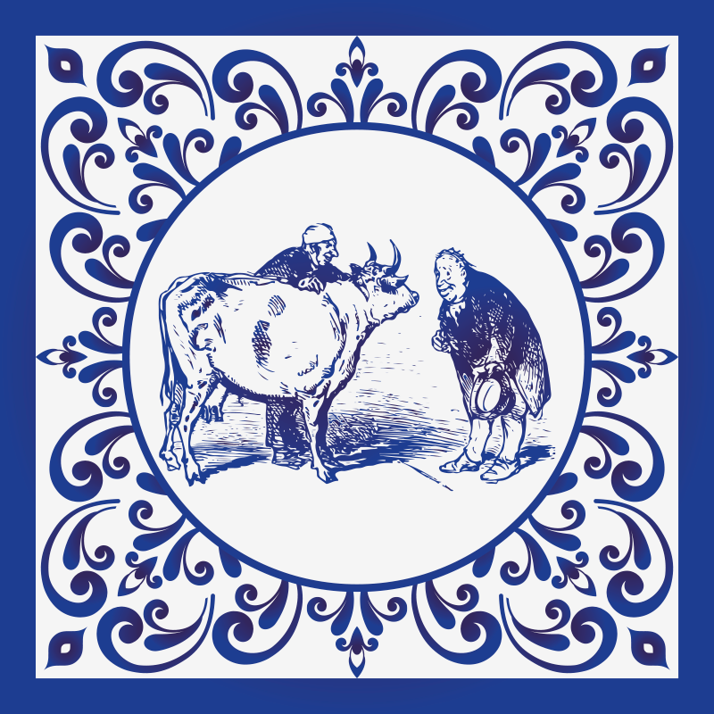 Covor de vinil pentru bucătărie bărbați și vaci - TenStickers