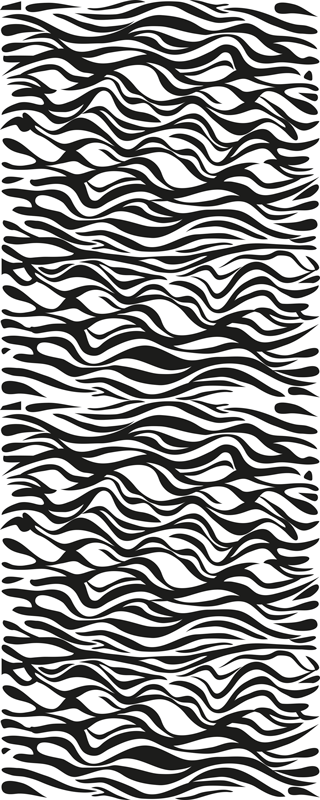 Covor de vinil pentru bucătărie fundal zebra frigider - TenStickers