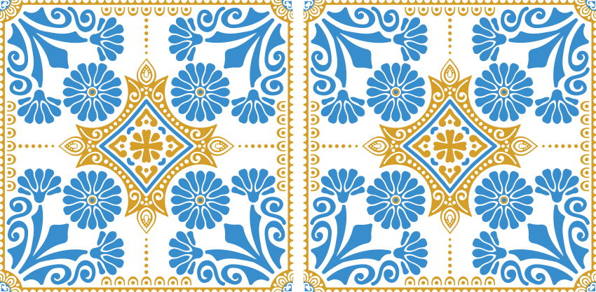 Covor de vinil pentru bucătărie design gresie marocană - TenStickers