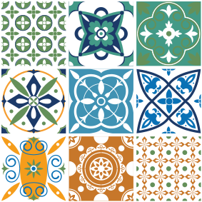 Covor de vinil pentru bucătărie mix plăci ceramice - TenStickers