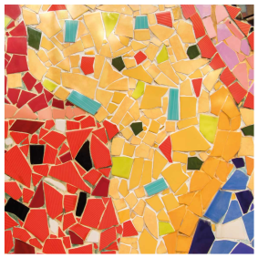 Covor de vinil pentru bucătărie mozaic ceramic colorat - TenStickers