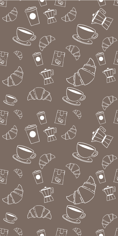Covor de vinil pentru bucătărie croissant café patron - TenStickers