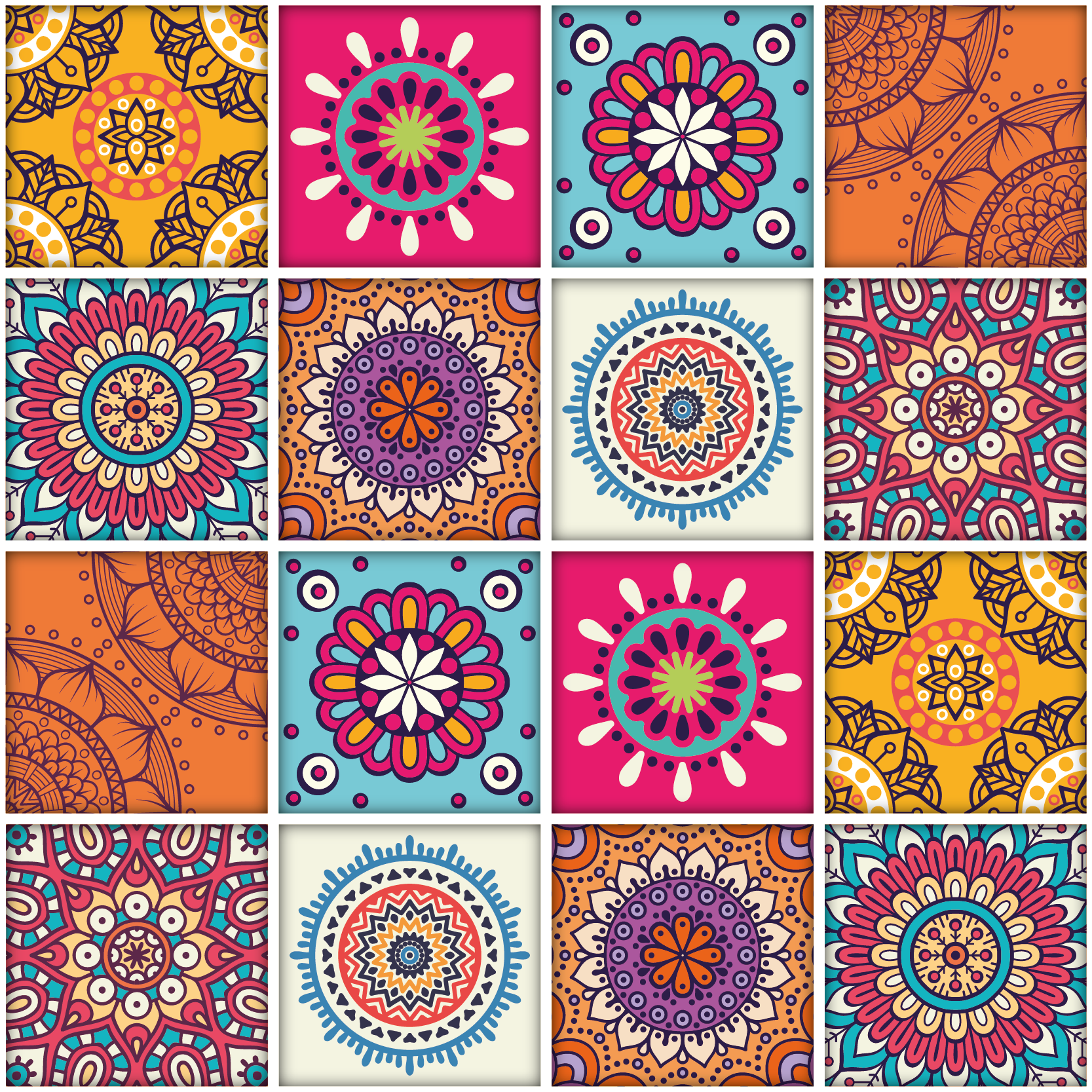 Covor de vinil pentru bucătărie plăci mandala - TenStickers
