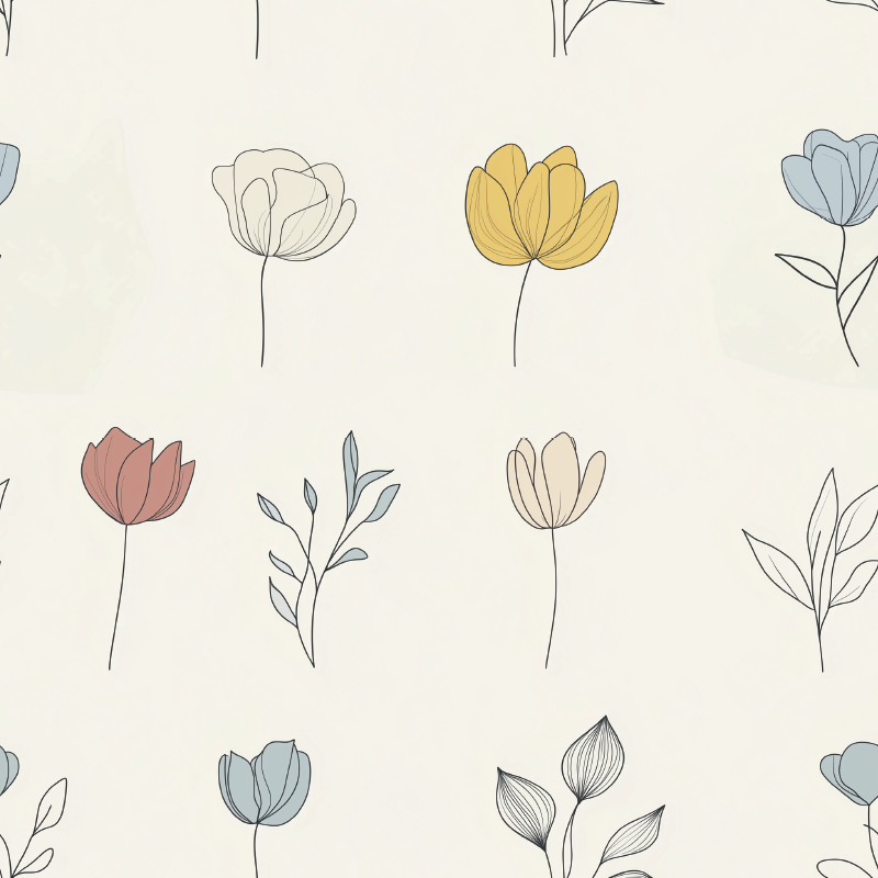 Covor de vinil pentru bucătărie cu design floral - TenStickers
