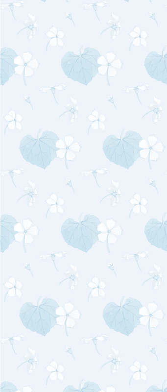 Covor vinil dormitor model floral albastru anii '80 - TenStickers