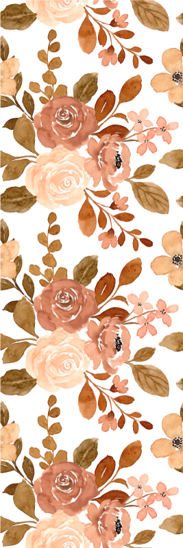 Covor vinil dormitor flori elegante roz pastel - TenStickers