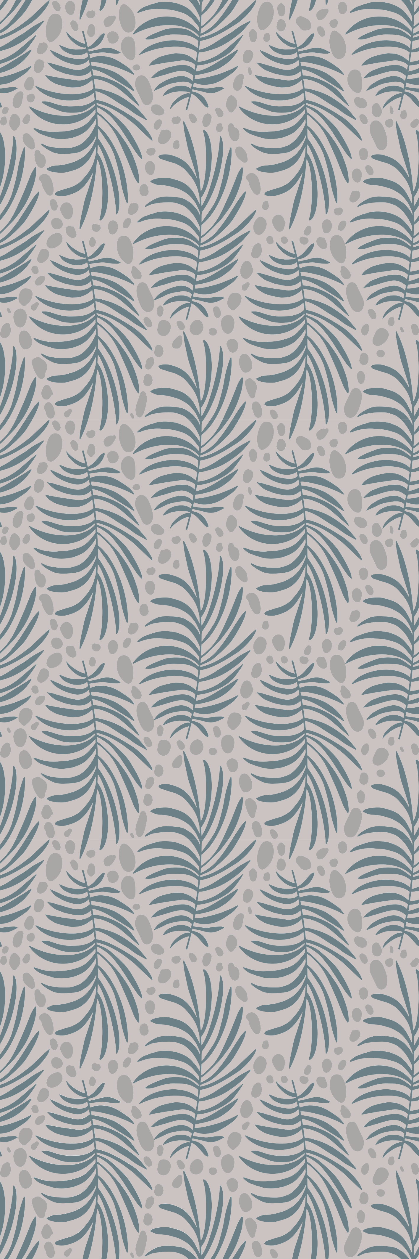 Covor vinil dormitor model hamptons tropical albastru - TenStickers