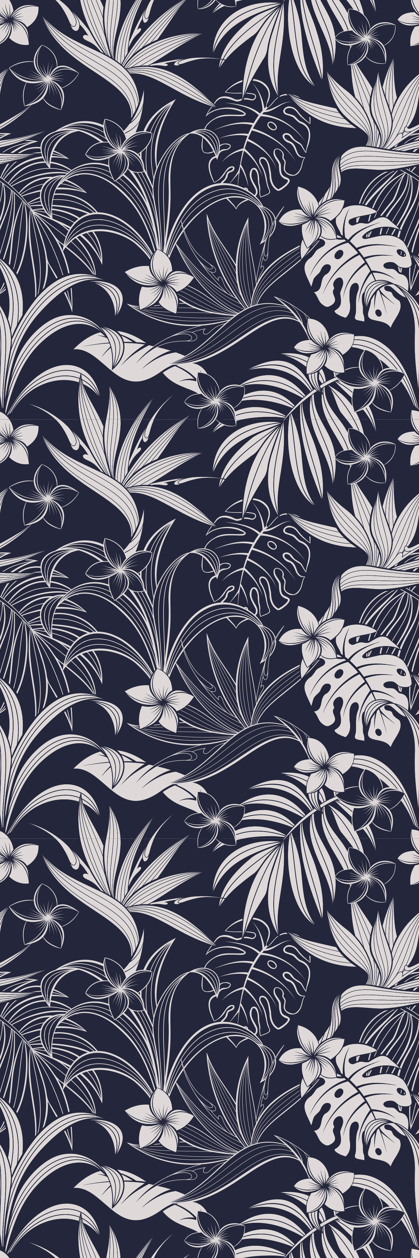 Covor vinil dormitor model tropical gri hamptons - TenStickers