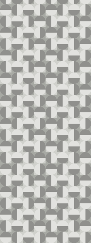 Covor vinil dormitor model cercuri gri stil nordic - TenStickers