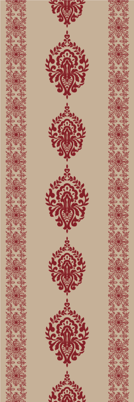 Covor vinil dormitor model floral provensal bej - TenStickers