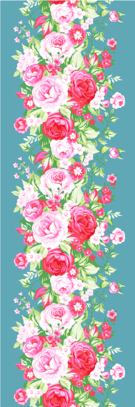 Covor vinil dormitor model turcoaz shabby chic - TenStickers