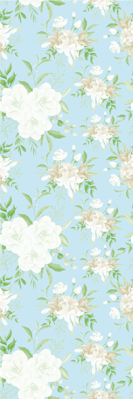 Covor vinil dormitor stil floral sălbatic grandmillenial - TenStickers