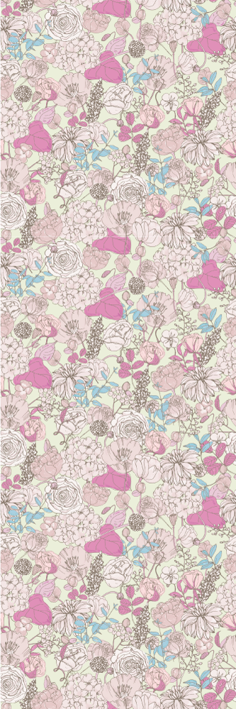 Covor vinil dormitor stil floral grandmillenial - TenStickers