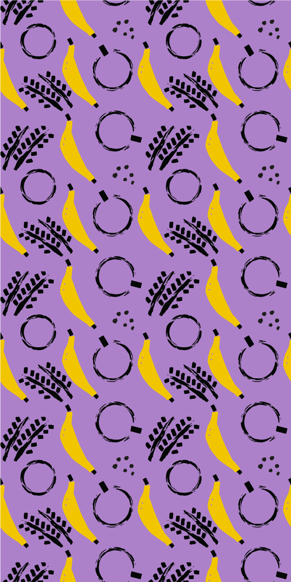 Covor vinil dormitor design banană purpurie africană - TenStickers