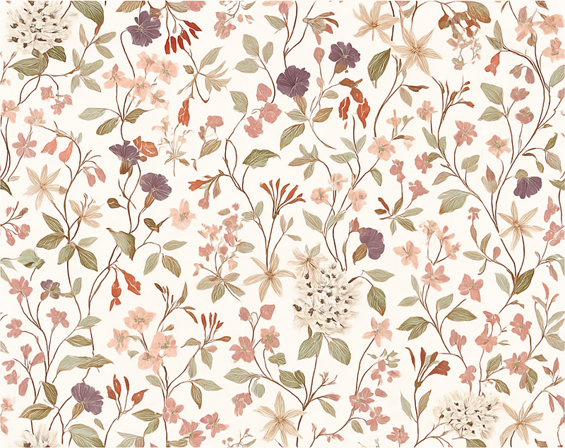 Covor vinil dormitor design flori roz - TenStickers