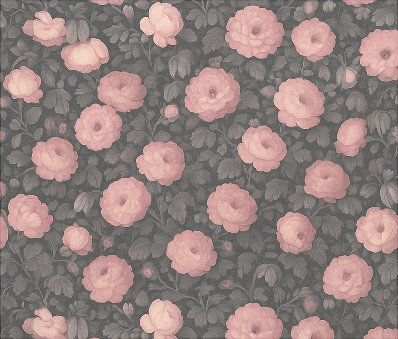 Covor vinil dormitor design floral roz vechi - TenStickers